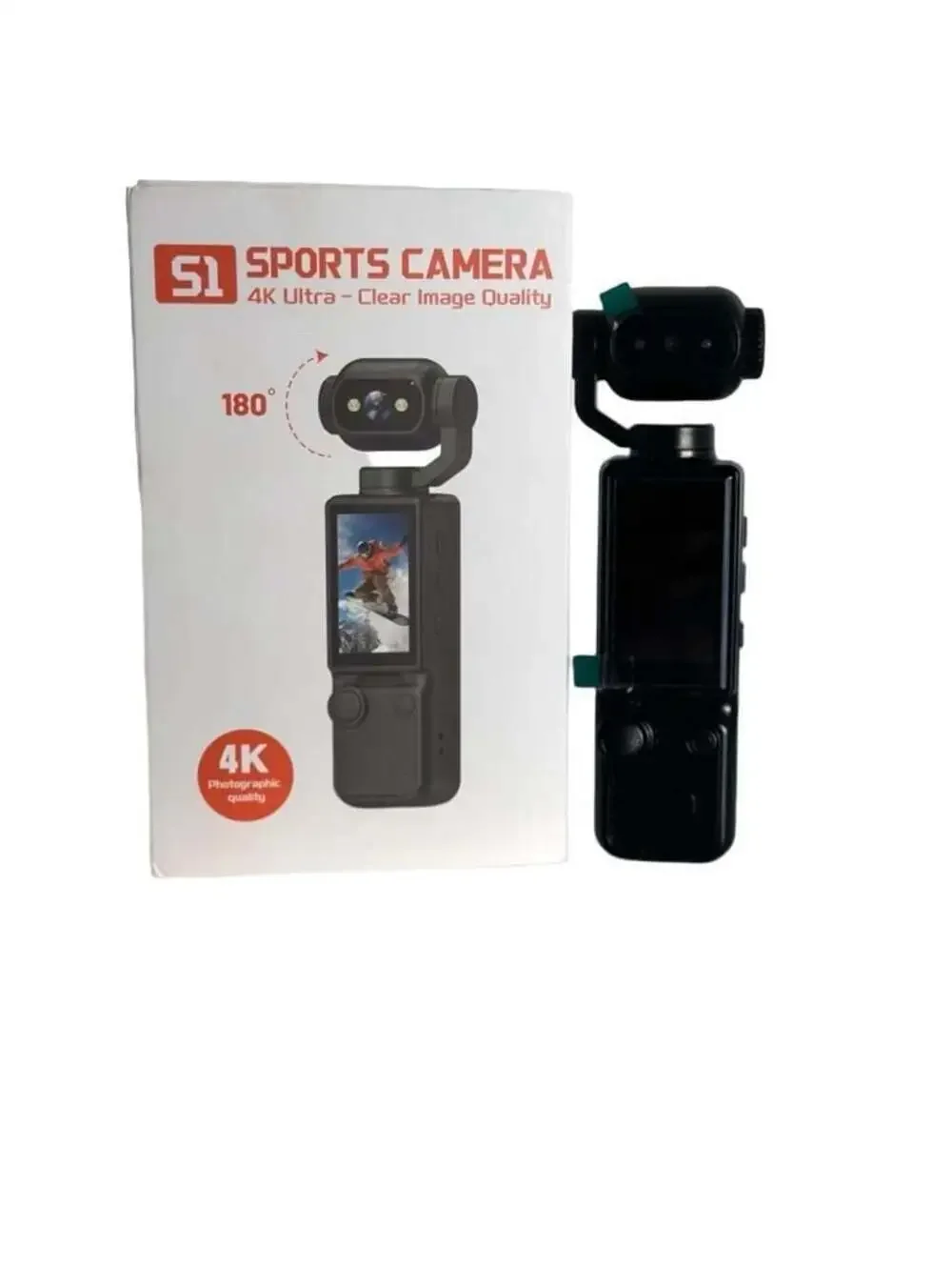 Sports Camera 4K Ultra-Clear Image , 180° Rotating Lens Handheld Camcorder